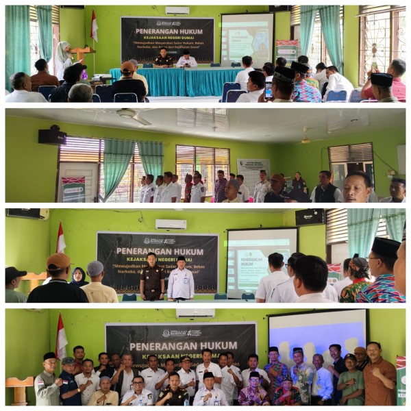 Bukit Kapur Bersama Lawan Narkoba RT hingga Kecamatan Hadiri Penerangan Hukum Kejari Dumai
