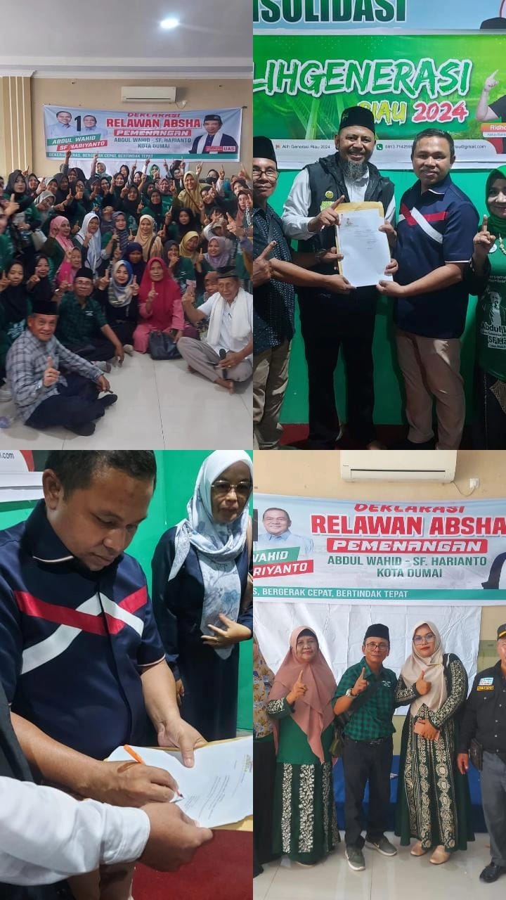 Masyarakat Relawan ABSHA MELAKUKAN DEKLARASI DUKUNGAN UTK PALSON ABDUL WAHID-SF HARIANTO
