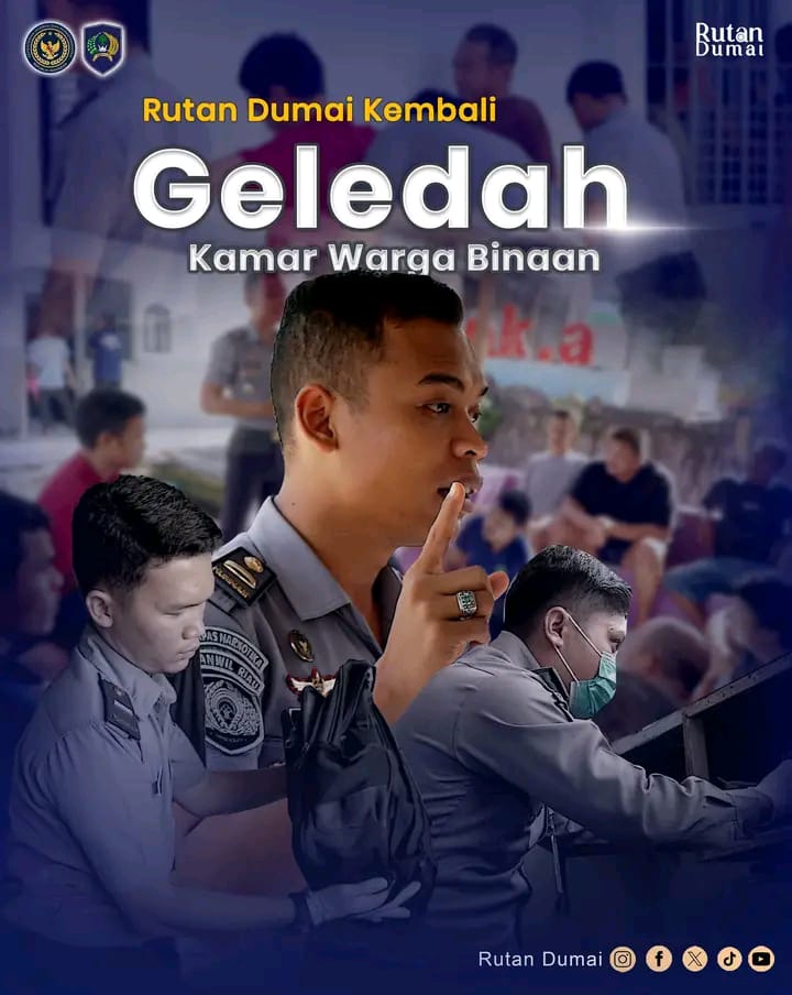 Rutan Dumai Kembali Lakukan Penggeledahan Rutin Kamar Warga Binaan