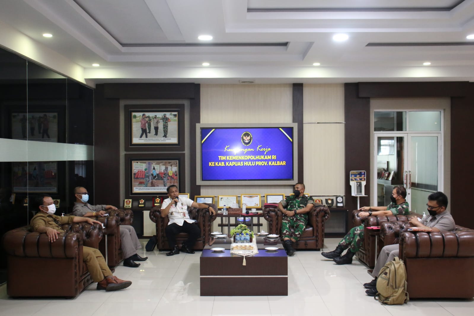 Kapoksahli Pangdam XII/Tpr Terima Kunjungan Tim Kemenkopolhukam RI