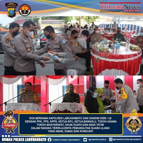 Jelang PSU Polres Labuhanbatu Laksanakan Doa bersama dan Penyantunan Anak Yatim dan Dhuafa