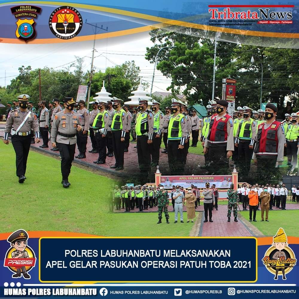 Polres Labuhanbatu gelar Pasukan Operasi Patuh Toba 2021