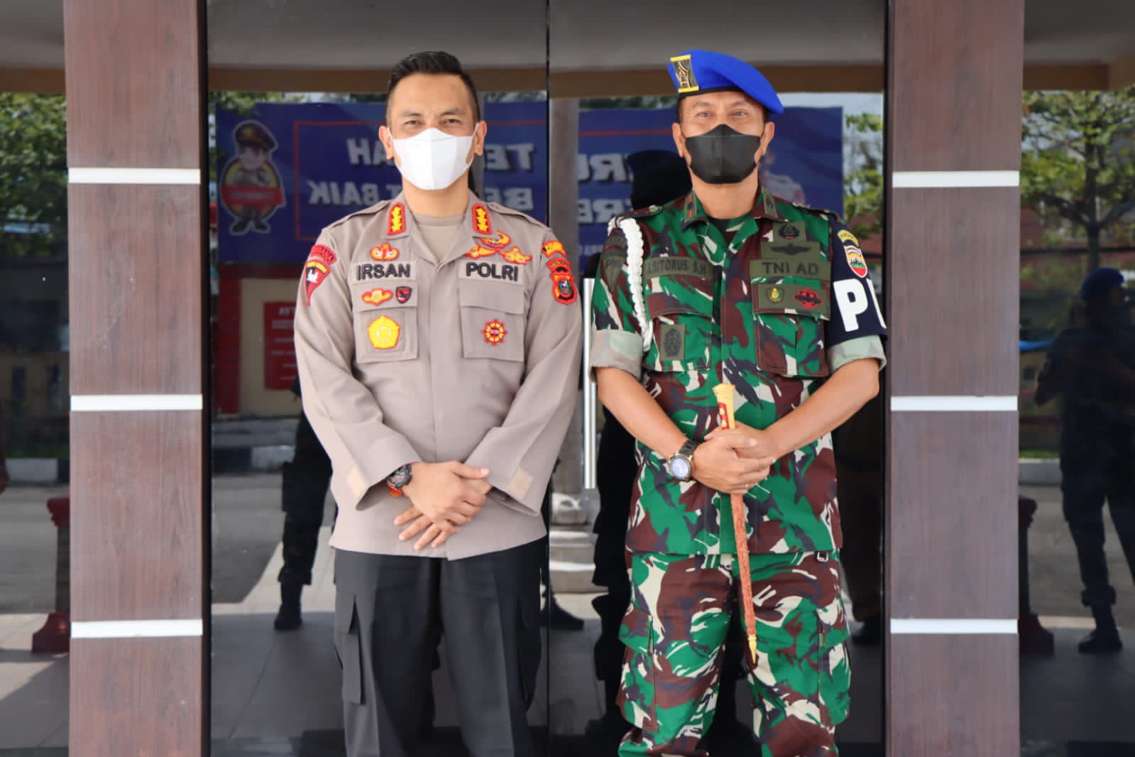 Dandenpom I/1 Pematang Siantar Anjangsana ke Mako Polresta Deli Serdang