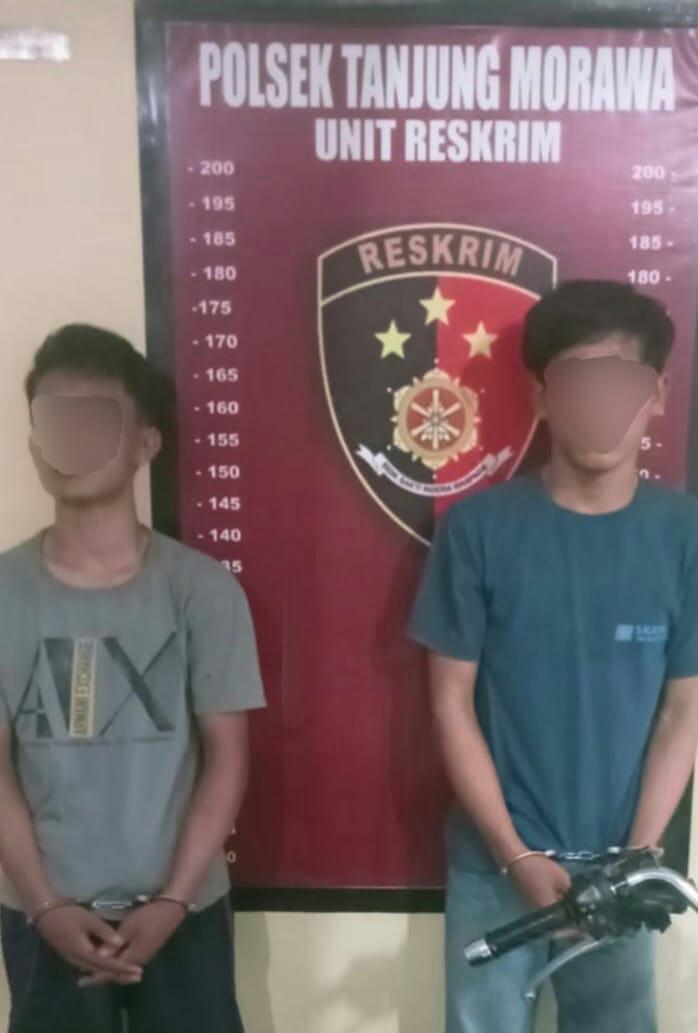 Curi Hp,2 Orang Tersangka Di Bekuk Unit Reskrim Polsek Tanjung Morawa.