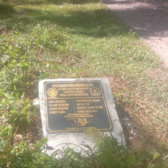 Fakta Terkuak, Pengerjaan Pengerasan Jalan Di Dusun II Desa Minta Kasih Salapian Diduga Fiktif