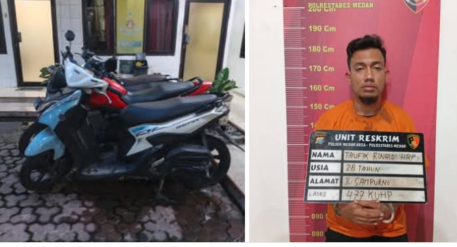 Diduga Oknum Ketua Ormas, Spesialis Pencurian Spion Mobil di Medan Diringkus Polisi