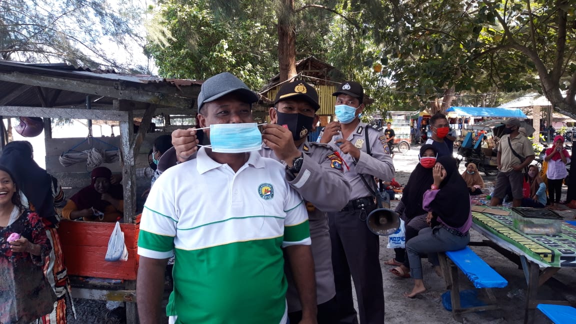 Polres Sergai Ajak Masyarakat Pengunjung Objek Wisata Patuhi Prokes