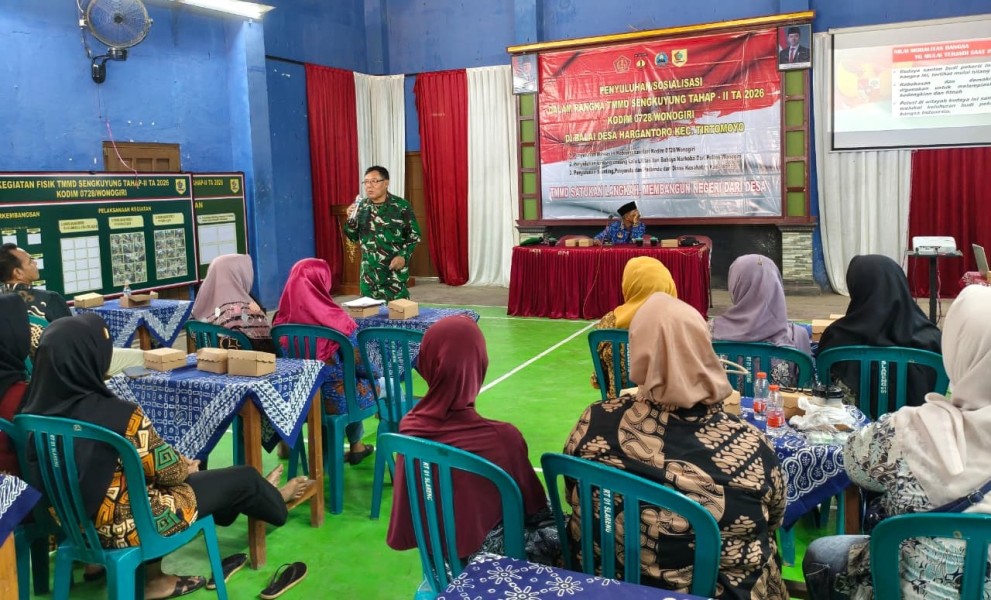 Selain Pengerjaan Fisik, TMMD Di Hargantoro Wonogiri Menyasar Non Fisik