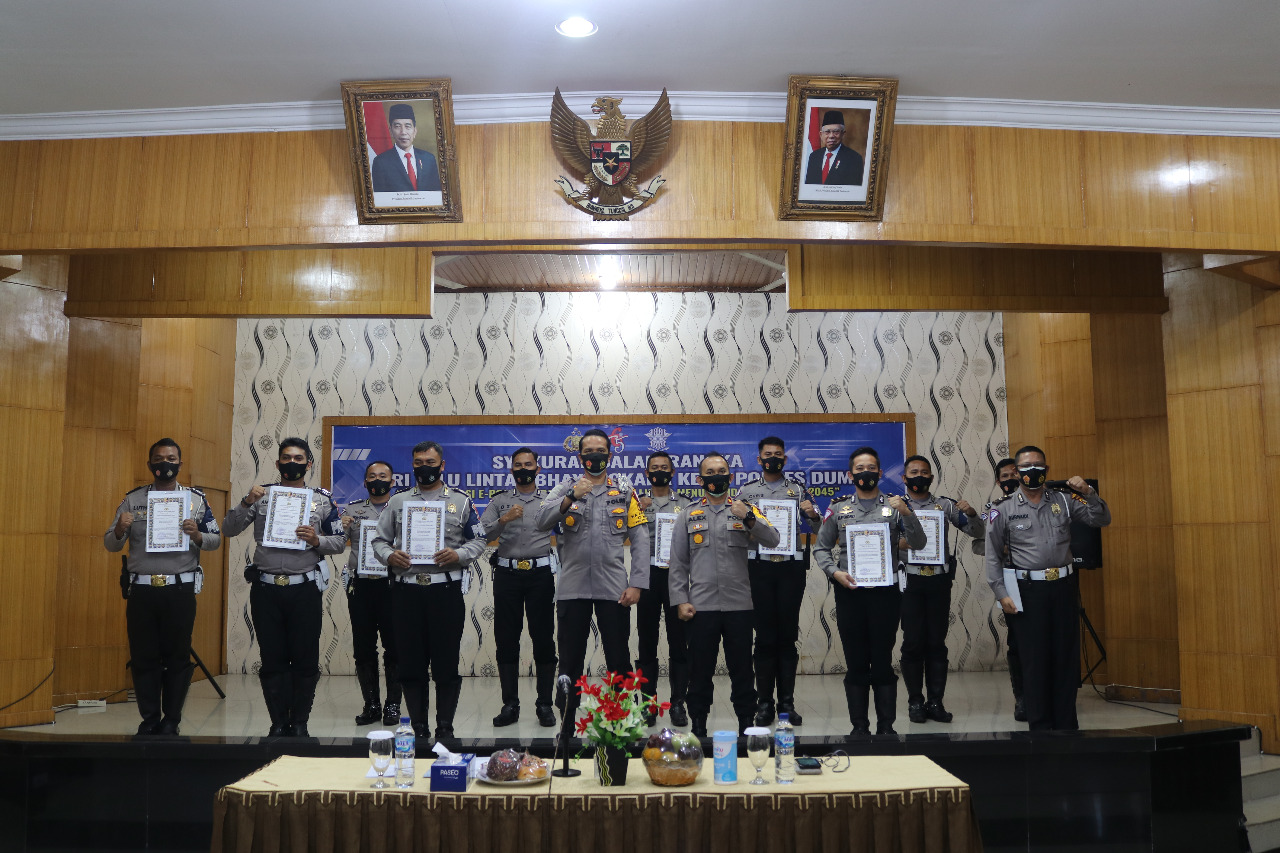 Polres Dumai Laksanakan Syukuran Dalam Rangka Hari Lalu Lintas Ke - 65 Tahun 2020