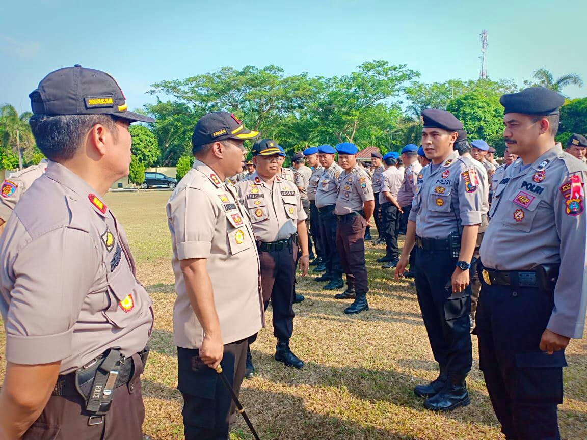 Kapolres Sergai Pimpin Apel Pergeseran Pasukan Pengamanan Pemilu 2019
