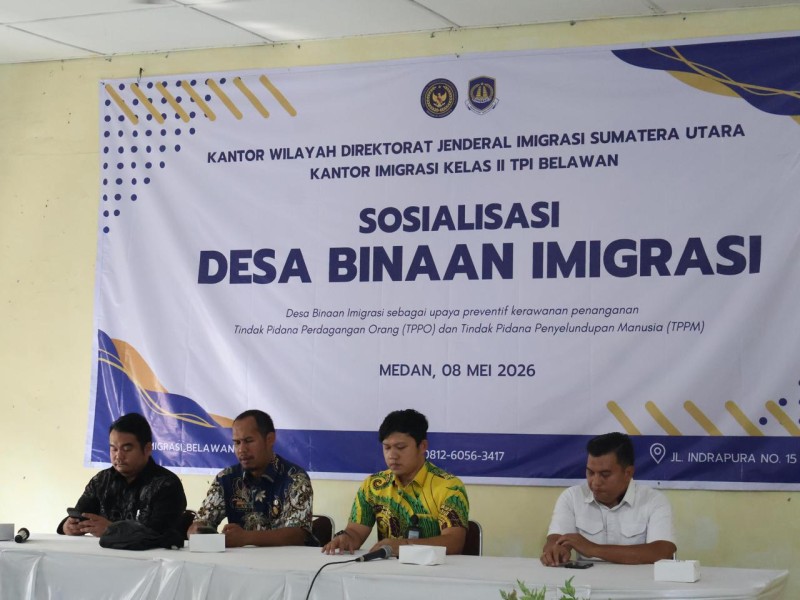 Kantor Imigrasi Belawan Perkuat Pengawasan Keimigrasian Lewat Program Desa Binaan
