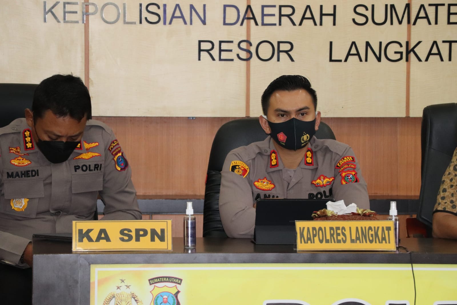 Kapolres Langkat Laksanakan Rapat Vidcon dalam Rangka Persiapan PAM Idul Fitri 1443 H
