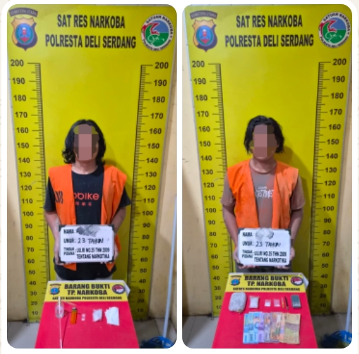 Gerebek Sarang Narkoba di Pagar Jati, Satresnarkoba Polresta Deli Serdang Amankan Dua Pria dan Sita Sabu
