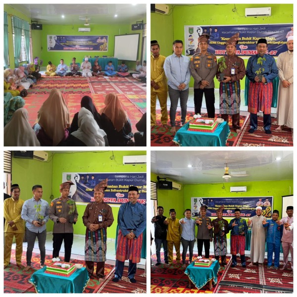 Kapolsek Bukit  Kapur IPTU ZULFAHLI Hadiri Tausiah Agama Dalam Rangka Hut  KE-47 Bukit Kapur Dan Hut KE-27 Kota Dumai Serahkan Bibit Pohon Wujud Green Policing