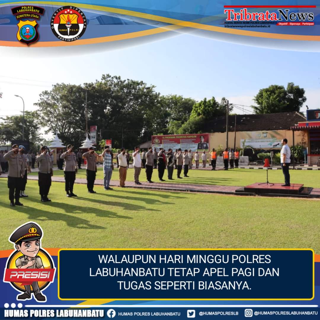 Personel Polres Labuhanbatu Kerja Minggu untuk Mencapai Target Vaksinasi