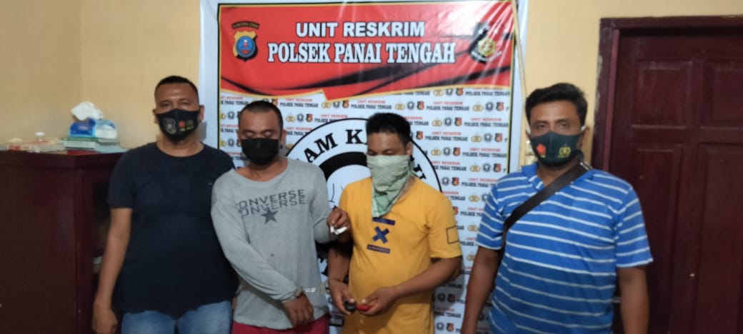 TEKAB Unit Reskrim Polsek Panai Tengah amankan  pelaku tindak pidana narkotika.