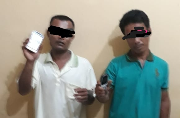 Transaksi Narkoba, Team Unit Reskrim Polsek Teluk Mengkudu Meringkus Dua Pria di Gubuk