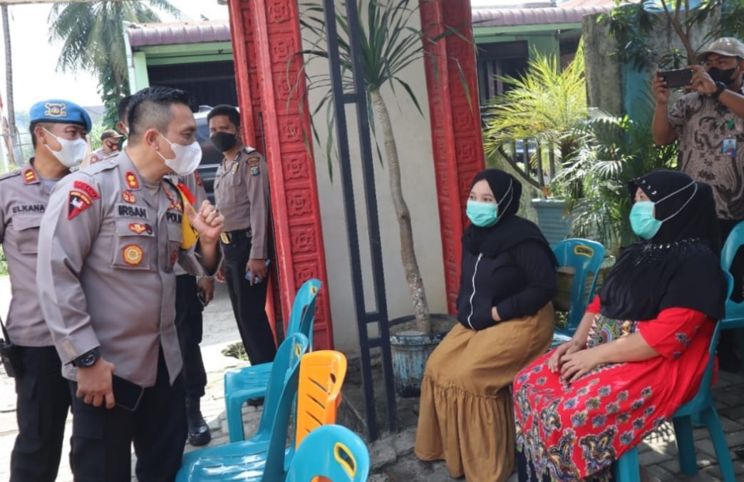 AKBP Irsan Sinuhaji Cek Vaksinasi di Kecamatan Lubuk Pakam dan Kecamatan Tanjung Morawa
