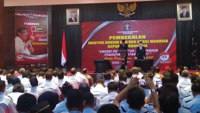 Menkum HAM Lantik Kalapas Tanjung Gusta Jadi Kalapas Sukamiskin