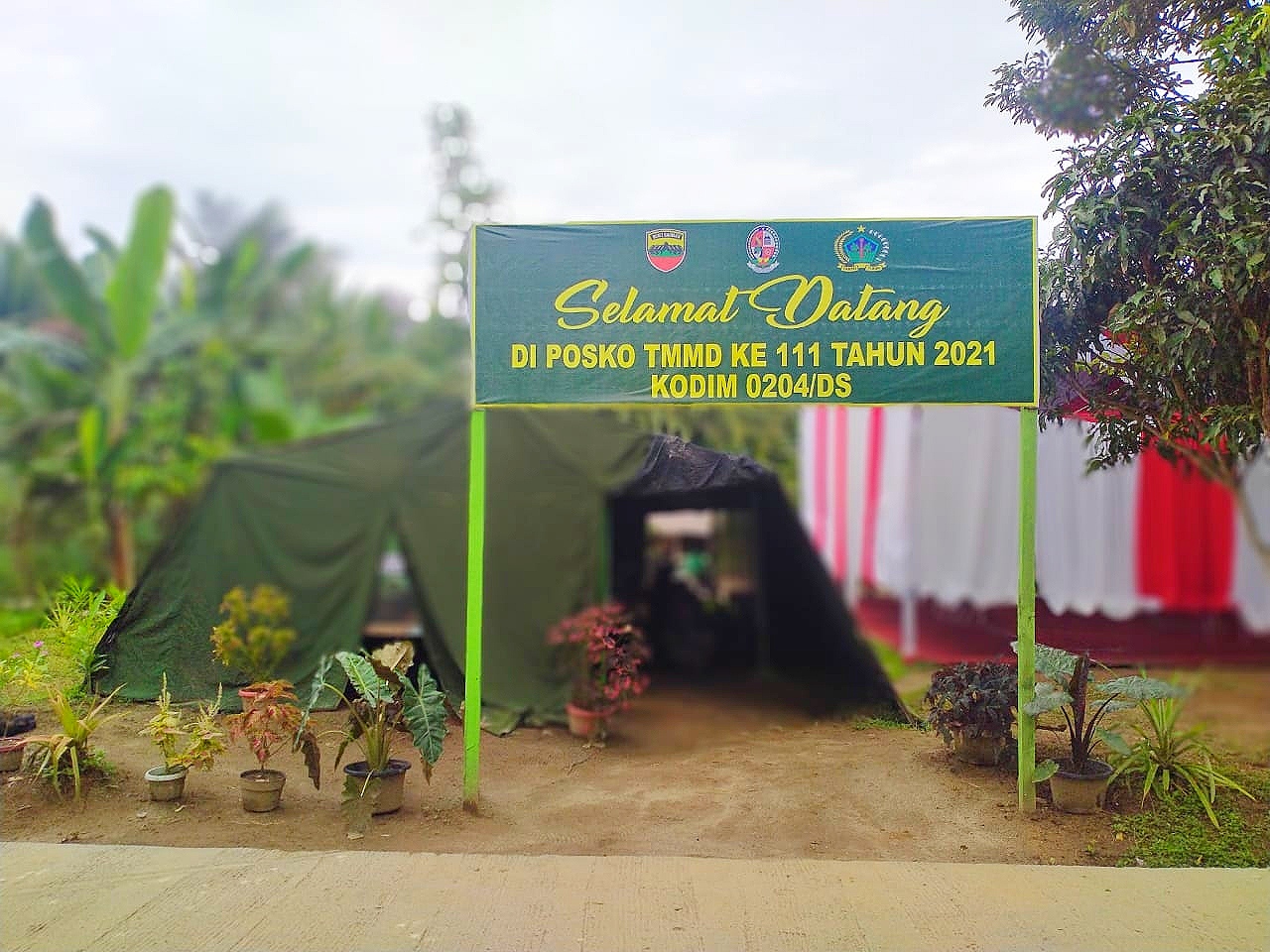 Jelang Penutupan, Satgas Kodim 0204/DS Persiapkan Posko TMMD 
