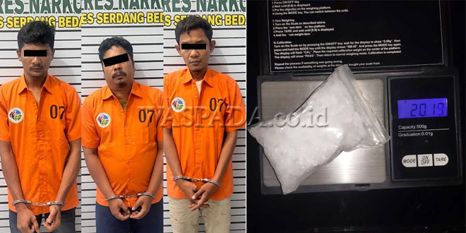 Sembunyikan Sabu di Lampu Motor, Tiga Pria Diringkus Satnarkoba Polres Sergai