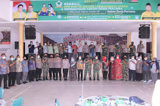 Atas pencapaian Vaksinasi tahap I mencapai 70.9 porsen, Pemkab Labura melaksanakan Syukuran