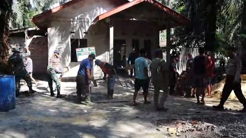 TMMD Ke-124 Kodim Dumai Pembangunan Rumah Tidak Layak Huni